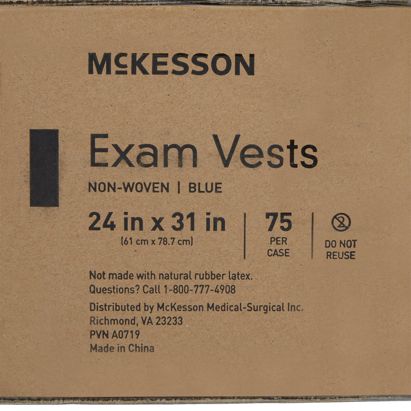 Mckesson Front Opening Exam Vest, Blue