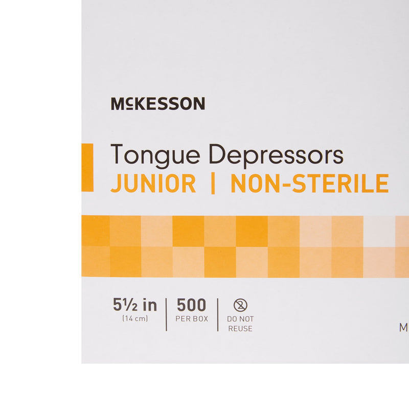 McKesson Tongue Depressor, Wide Blade, Non-Sterile, Junior