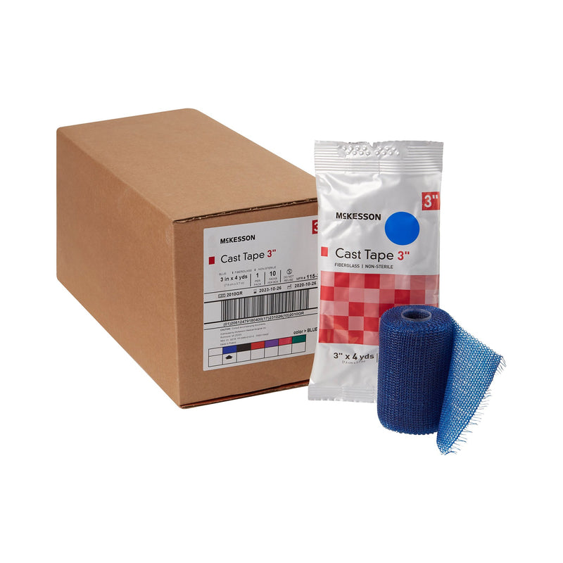 McKesson Blue Cast Tape, 3 Inch x 4 Yard
