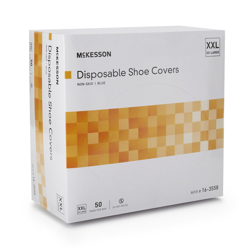 McKesson Shoe Covers, 2X-Large, Nonskid Sole, Blue