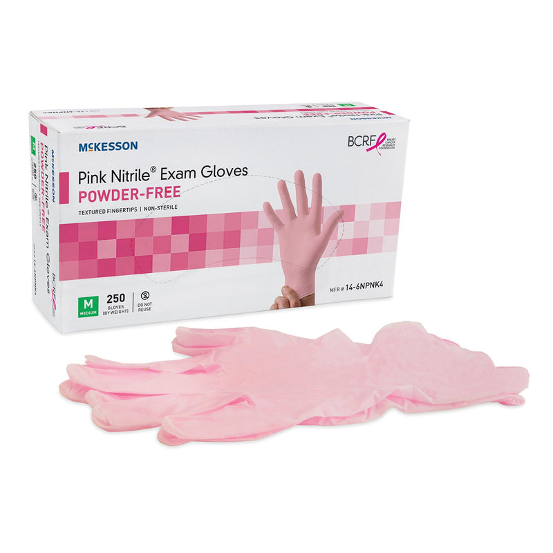 McKesson Pink Nitrile® Nitrile Exam Glove, Large, Pink