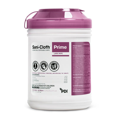Sani-Cloth Prime Surface Disinfectant Cleaner Pre-moistened Germicidal Wipe, Non-Sterile Canister, Disposable
