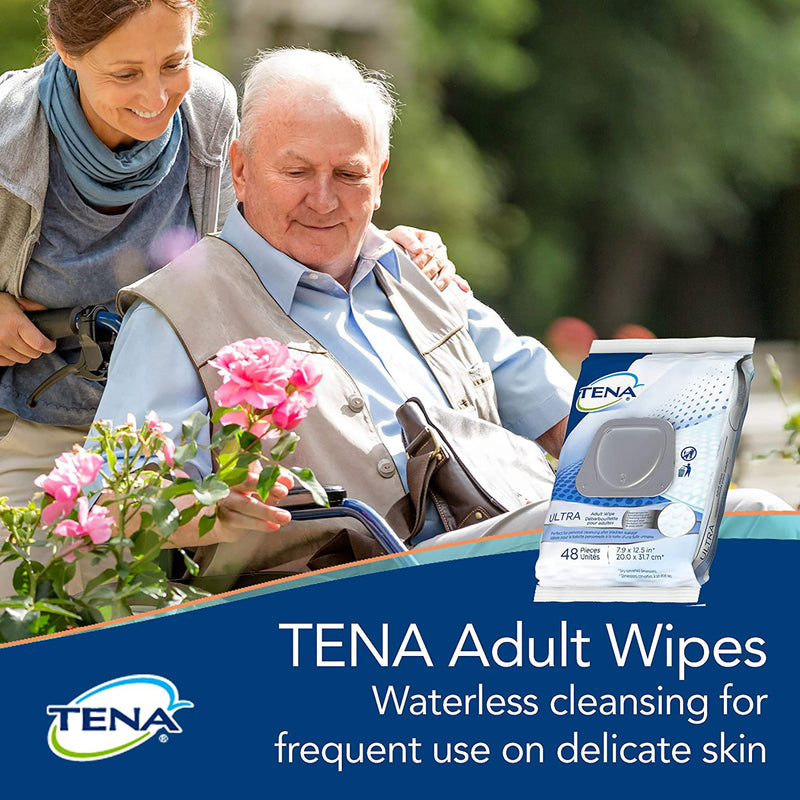 Tena Classic Disposable Washcloth, Alcohol-Free, Scented, Convenient, Regular Use