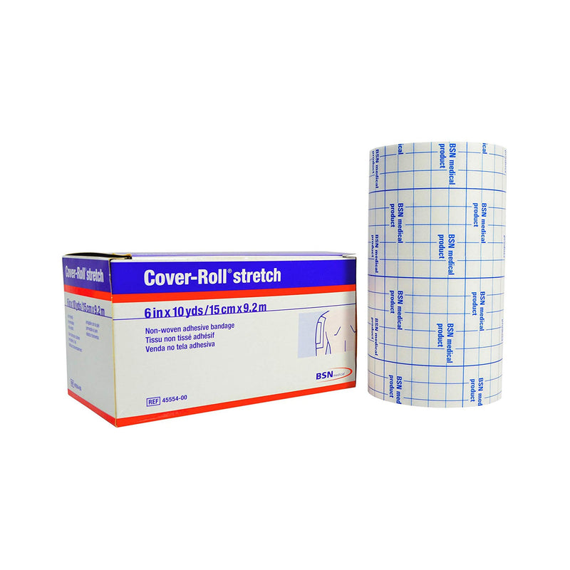 Cover-Roll® Stretch Nonwoven Polyester Dressing Retention Tape, 6 Inch x 10 Yard, White