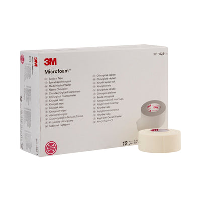 3M™ Microfoam™ Foam / Acrylic Adhesive Medical Tape, 1 Inch x 5-1/2 Yard, White