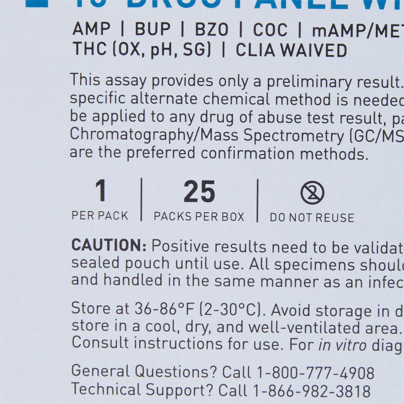 McKesson 10-Drug Panel with Adulterants Drugs of Abuse Test