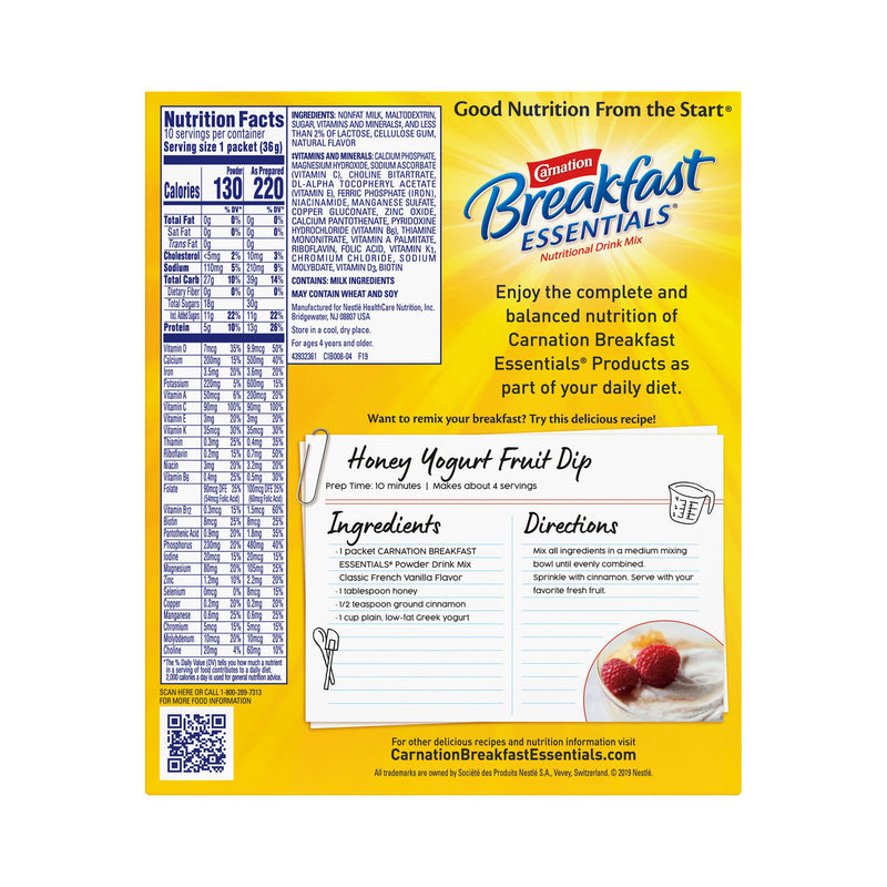 Carnation Breakfast Essentials® Vanilla Oral Supplement, 1.26 oz. Packet