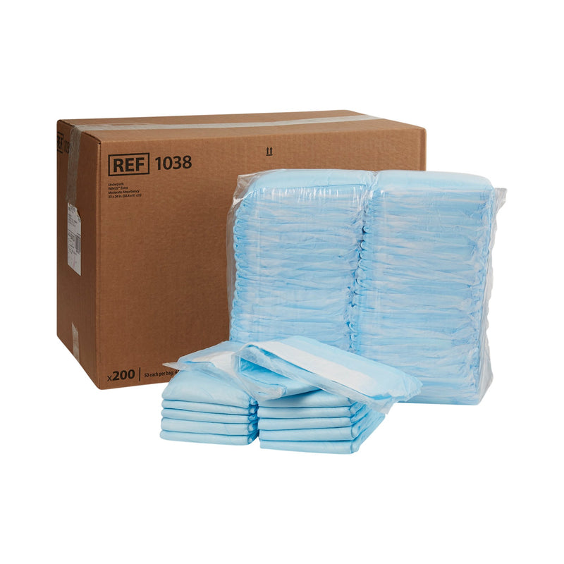 Simplicity Extra Underpad, Disposable, 23 X 24 Inch, Moderate Absorbency, Blue