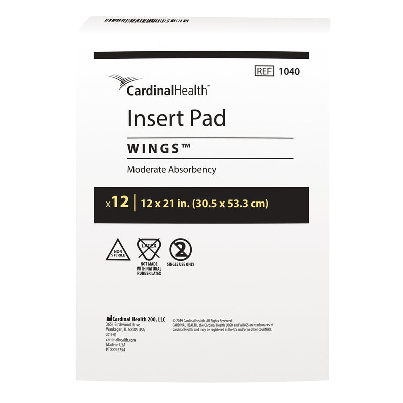 Simplicity Incontinence Contoured Liner, Polymer Core, One Size Fits Most Adults, Unisex, Disposable, 12 X 21 Inch Moderate Absorbency
