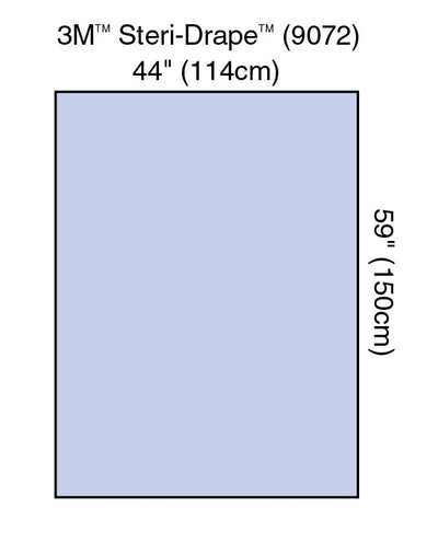 3M™ Steri- Sterile Sheet General Purpose Drape, 44 W x 59 L Inch