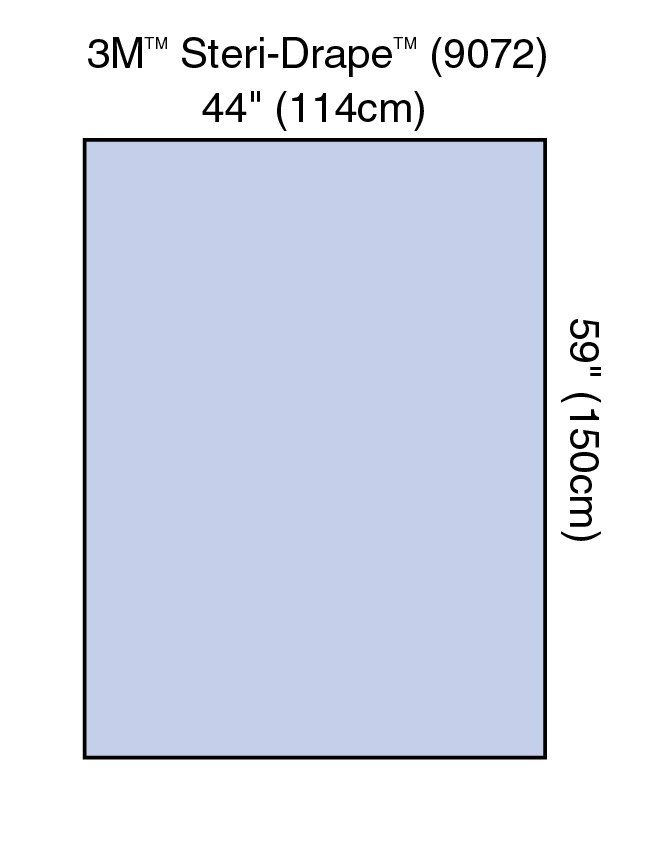 3M™ Steri- Sterile Sheet General Purpose Drape, 44 W x 59 L Inch