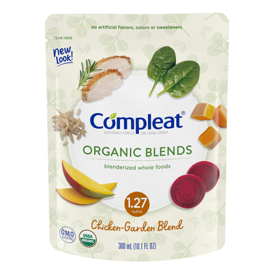 Compleat® Organic Blends Chicken-Garden Oral Supplement / Tube Feeding Formula , 10.1 oz. Pouch