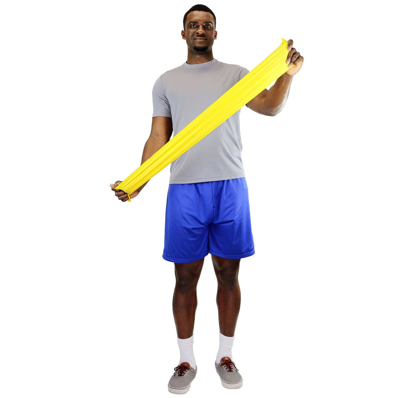 CanDo® Exercise Resistance Band, Yellow, 5 Inch x 6 Yard, X-Light Resistance