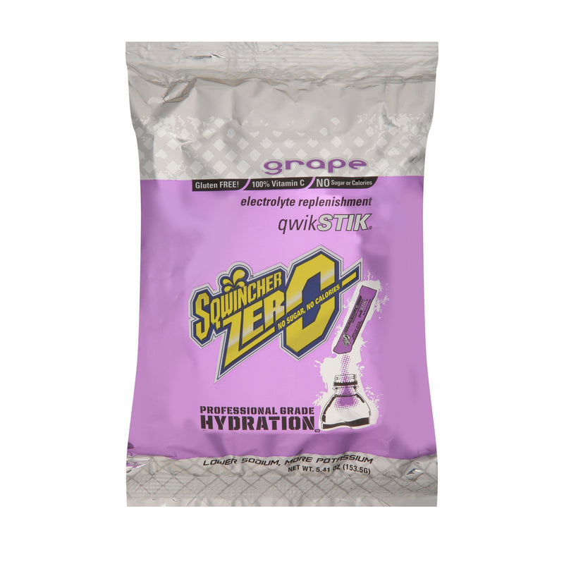 Sqwincher® Quik Stik® Zero Grape Electrolyte Replenishment Drink Mix, 0.11 oz. Packet