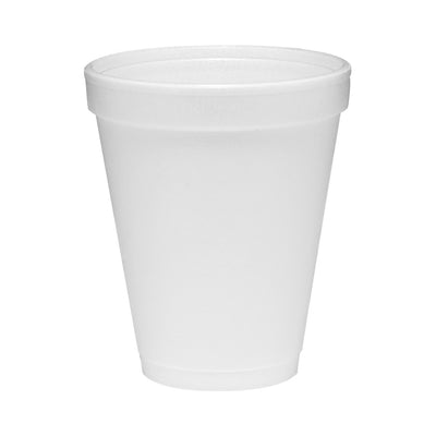 Dart® Drinking Cup, White, Styrofoam, Disposable, 10 oz