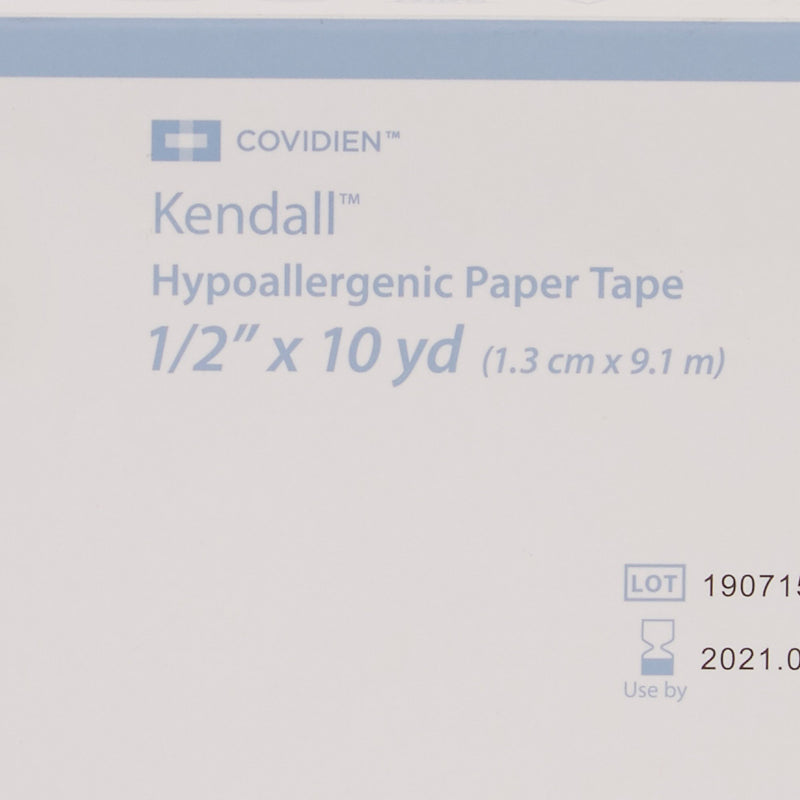 Kendall™ Hypoallergenic Paper Medical Tape, 1/2 Inch x 10 Yard, White