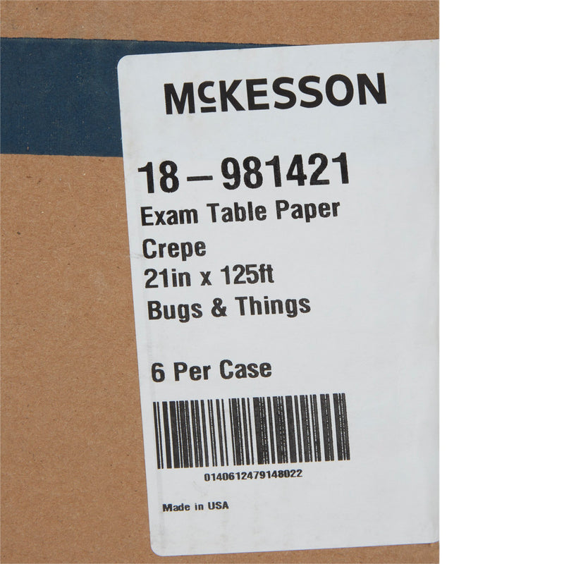 McKesson Crepe Table Paper, 21 Inch x 125 Foot, Print (Bugs and Things)