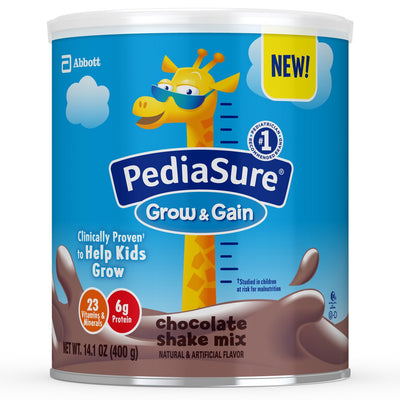 PediaSure® Grow & Gain Shake Mix Chocolate Pediatric Oral Supplement, 14.1 oz. Can