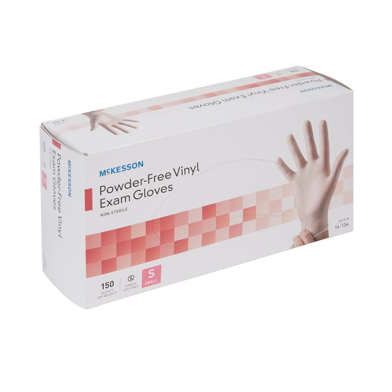 McKesson Vinyl Exam Glove, Small, Clear