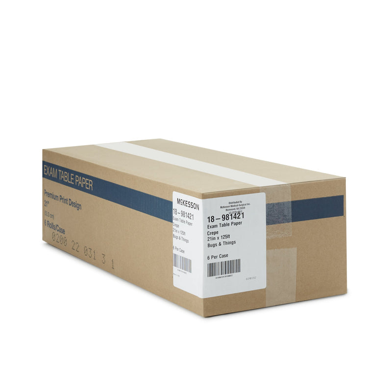 McKesson Crepe Table Paper, 21 Inch x 125 Foot, Print (Bugs and Things)