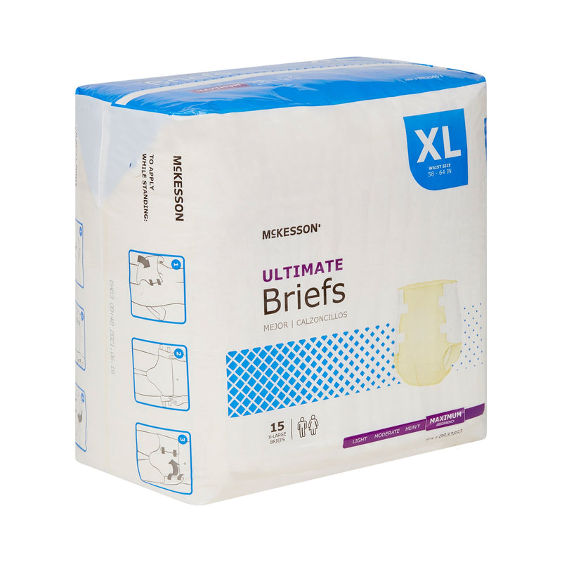 McKesson Ultimate Maximum Absorbency Incontinence Brief, Extra Large