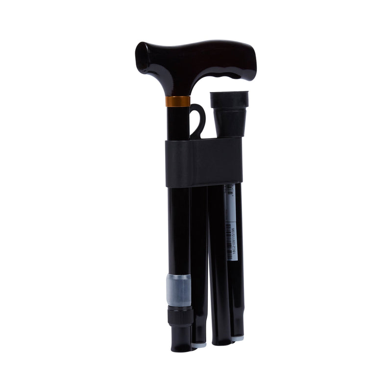 McKesson T-Handle Foldable Cane, Black