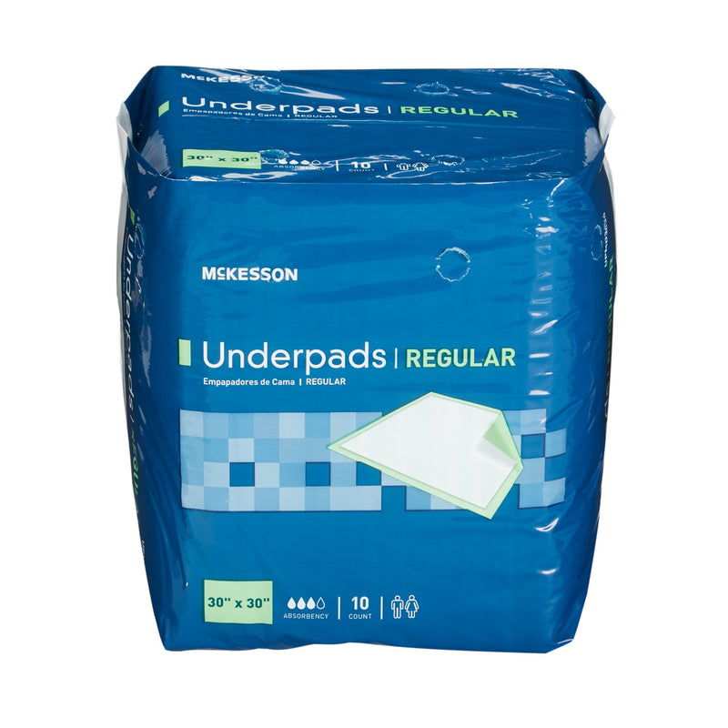 McKesson Super Moderate Absorbency Underpad, 30 x 30 Inch