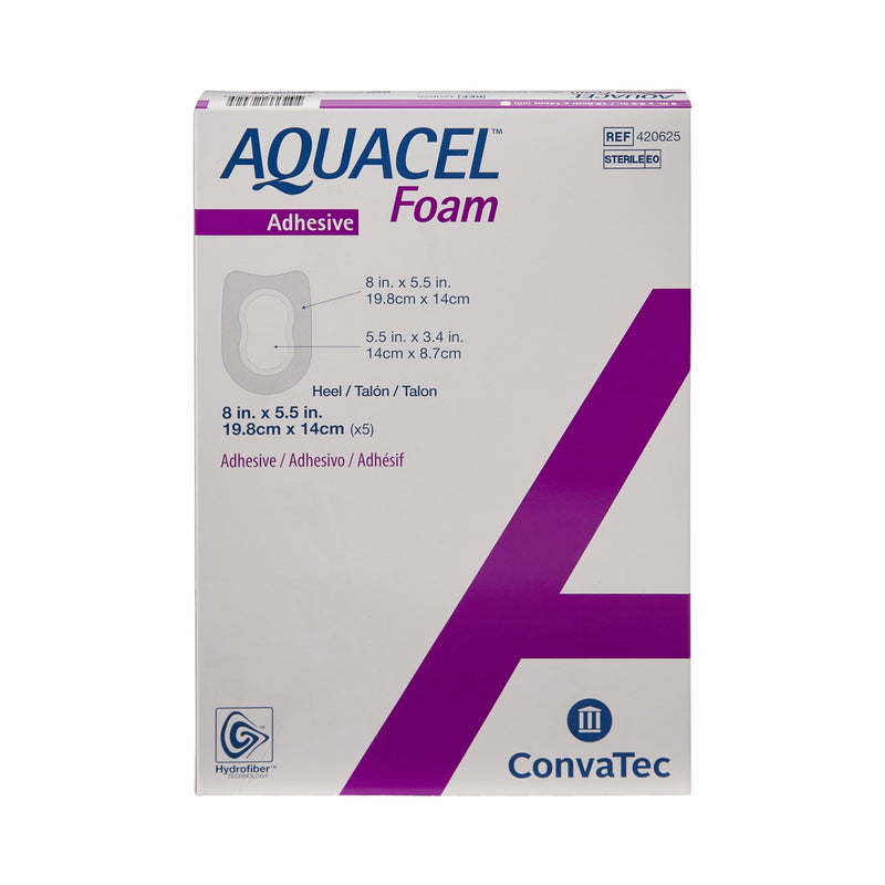 Aquacel® Silicone Adhesive with Border Silicone Foam Dressing, 5½ x 8 Inch