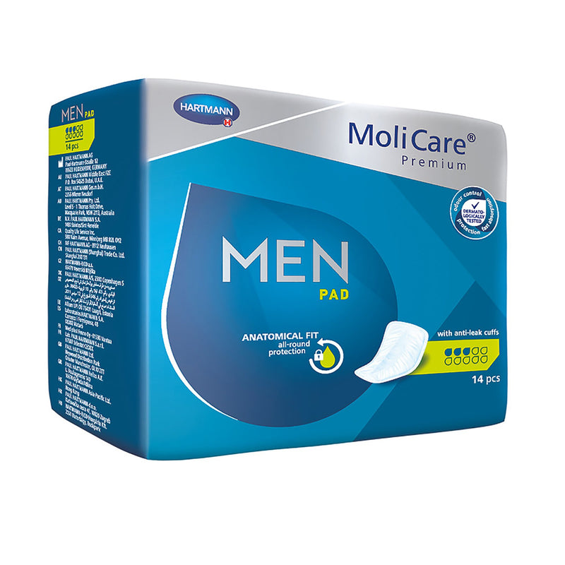 MoliCare® Premium Men 3 Drop Bladder Control Pad, 7 x 10 Inch