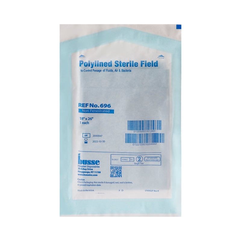 Busse Hospital Sterile Field General Purpose Drape, 18 W x 26 L Inch