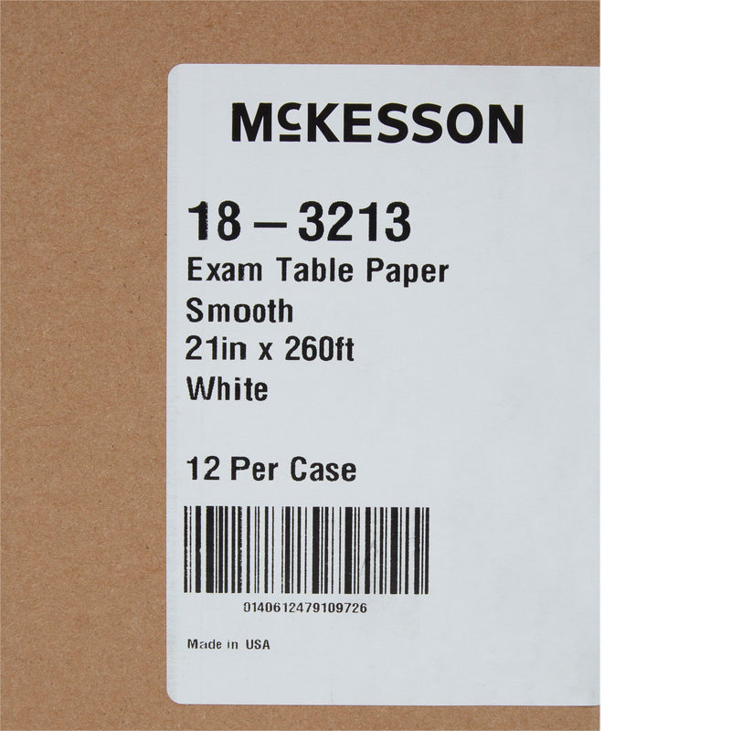 McKesson Smooth Table Paper, 21 Inch x 260 Foot, White