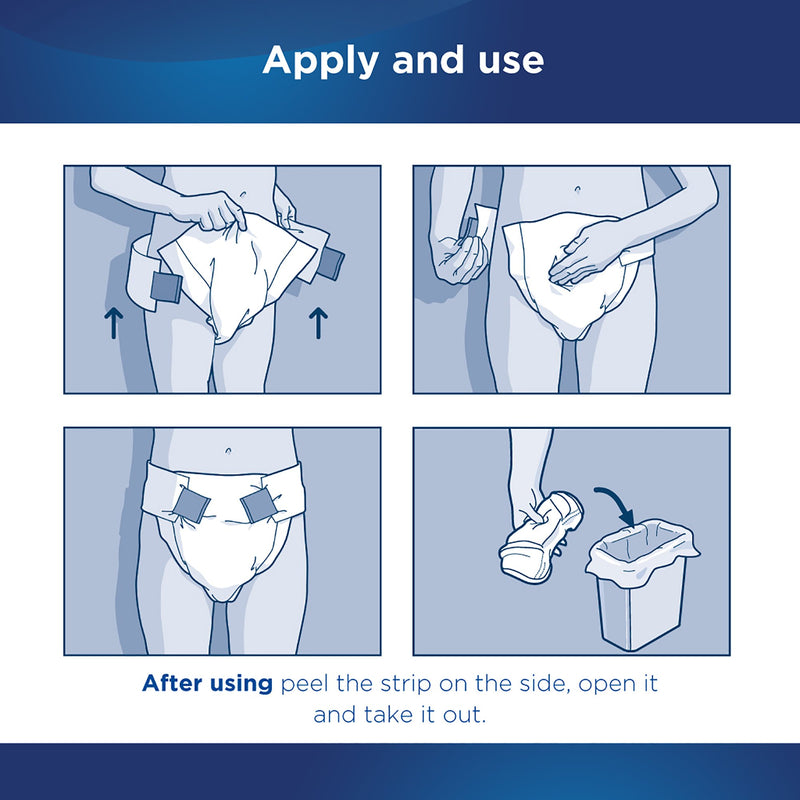 Attends Briefs, Adult, Large, Heavy Absorbency, Disposable