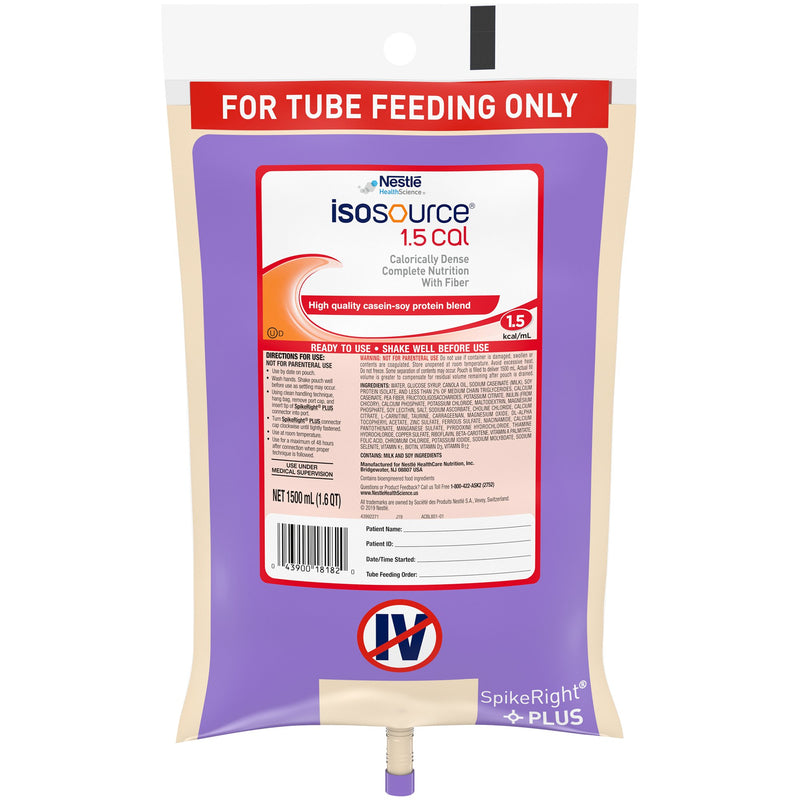 Isosource® 1.5 Cal Tube Feeding Formula, 50.7 oz. Bag