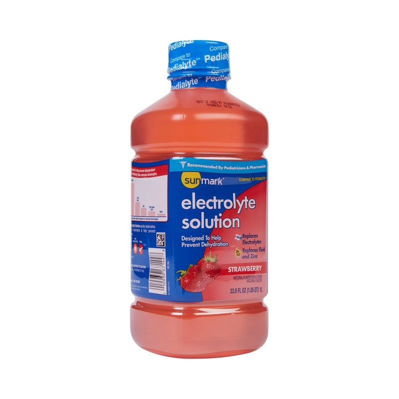 sunmark® Strawberry Pediatric Oral Electrolyte Solution, 33.8 oz. Bottle