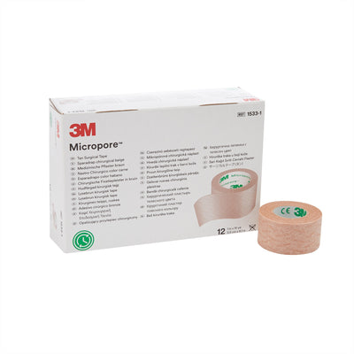 3M™ Micropore™ Paper Medical Tape, 1 Inch x 10 Yard, Tan