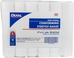 Dukal™ NonSterile Conforming Bandage, 6 Inch x 4-1/10 Yard