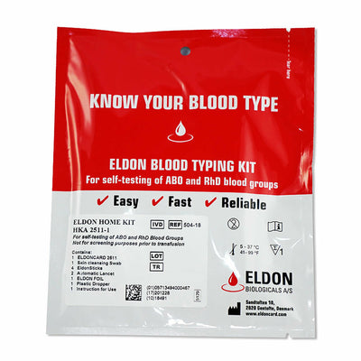 EldonCard Blood Typing Test Kit