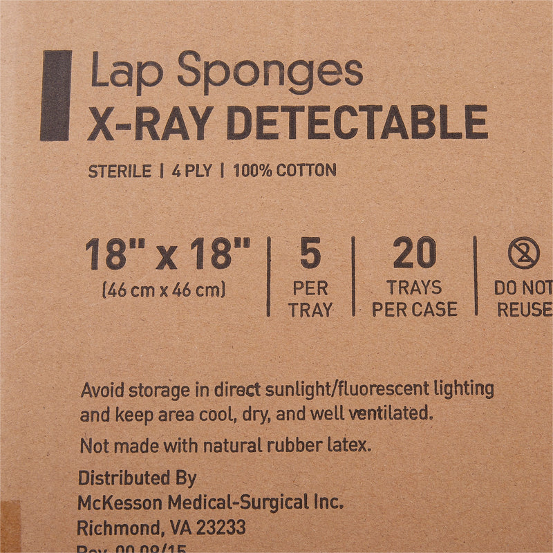 McKesson Laparotomy Sponge, 18 x 18 Inch