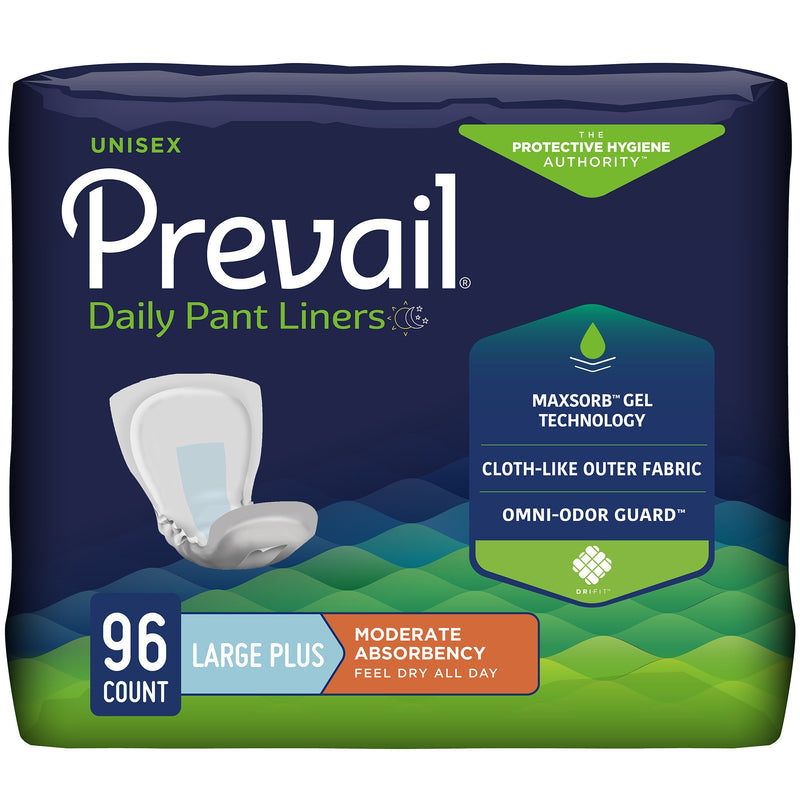 Prevail® Daily Pant Liners Moderate Absorbency Bladder Control Pad, 28-Inch Length