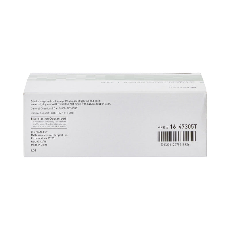 McKesson Paper Medical Tape, 1/2 Inch x 10 Yard, Tan