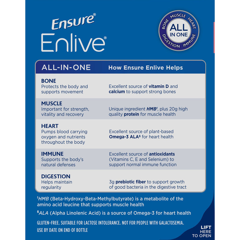 Ensure® Enlive® Advanced Nutrition Shake Strawberry Oral Supplement, 8 oz Bottle