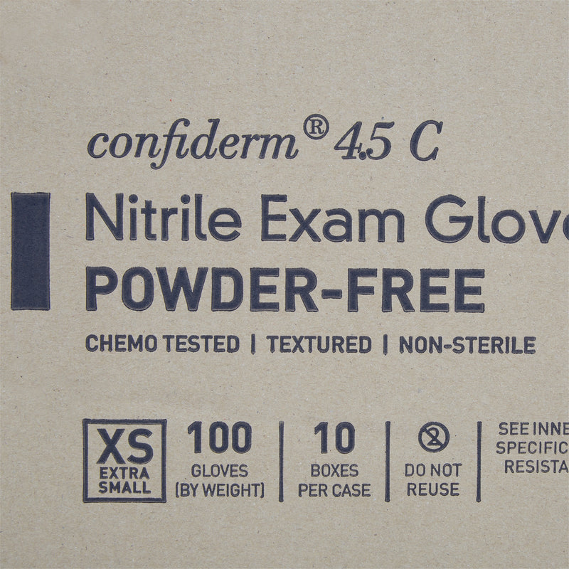 McKesson Confiderm® 4.5C Nitrile Exam Glove, Extra Small, Blue