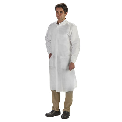 LabMates® Lab Coat, Large, White