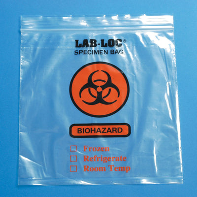 LAB-LOC® Specimen Transport Bag with Document Pouch, 8 x 10 Inch