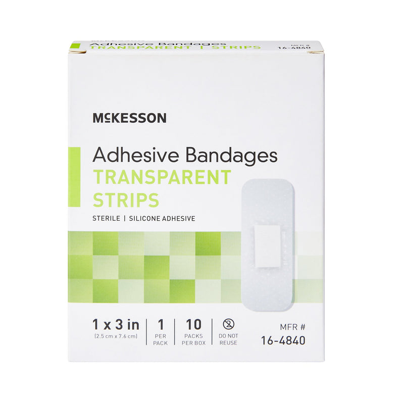 McKesson Sheer Adhesive Strip, 1 x 3 Inch
