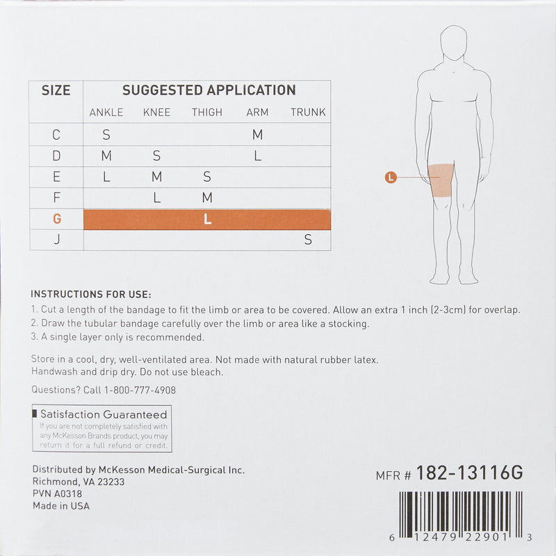 McKesson Spandagrip™ Pull On Elastic Tubular Support Bandage, 4-1/2 Inch x 11 Yard