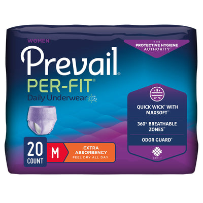 Prevail® Per-Fit® Women Extra Absorbent Underwear, Medium