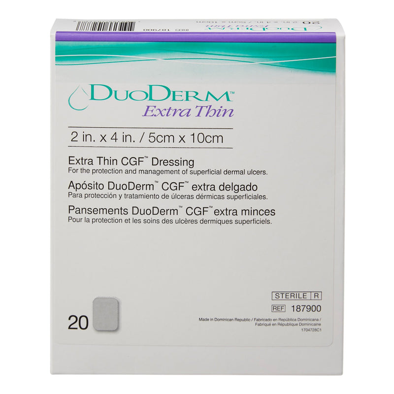DuoDerm® Extra Thin Hydrocolloid Dressing, 2 x 4 Inch