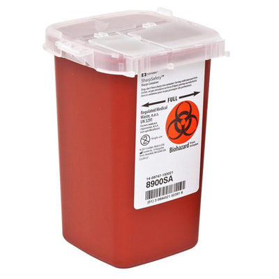 SharpSafety™ Phlebotomy Sharps Container, 6¼ H x 4½ W x 4¼ D Inch