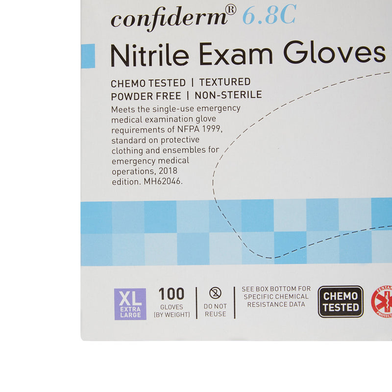 McKesson Confiderm® 6.8C Nitrile Exam Glove, Extra Large, Blue